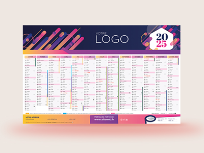 Calendrier Mural Grand Format