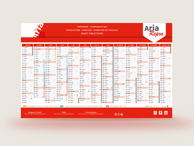 Calendrier Bancaire Mural Grand Format