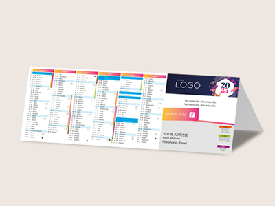 Calendrier Chevalet Horizontal