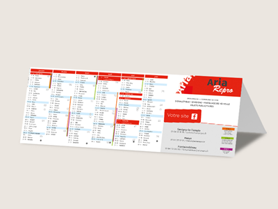 Calendrier Chevalet Horizontal