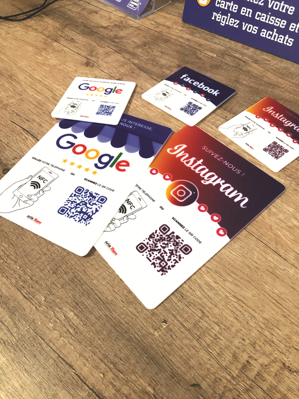 Lot De 4 Stickers Avis Réseaux Sociaux - Google, TheFork, Facebook, Tripadvisor, Neufs
