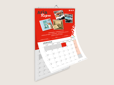 Calendrier mural à spirale