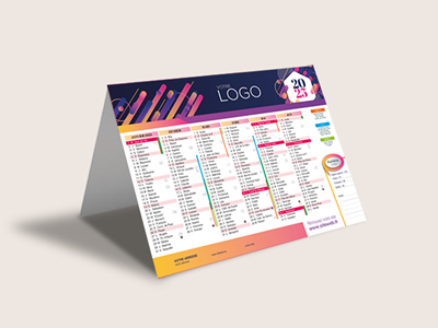 Calendrier Chevalet Vertical